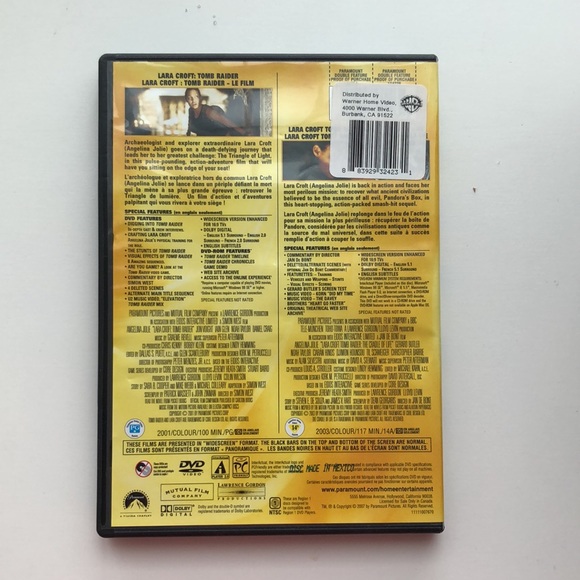 4/$20 Tomb Raider Lara Croft DVD Double feature - Picture 2 of 4